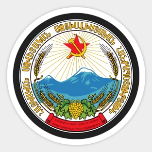 The coat of arms of Soviet Armenia Sticker